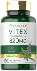 Carlyle Vitex chasteberry bottle front for daily women's support.