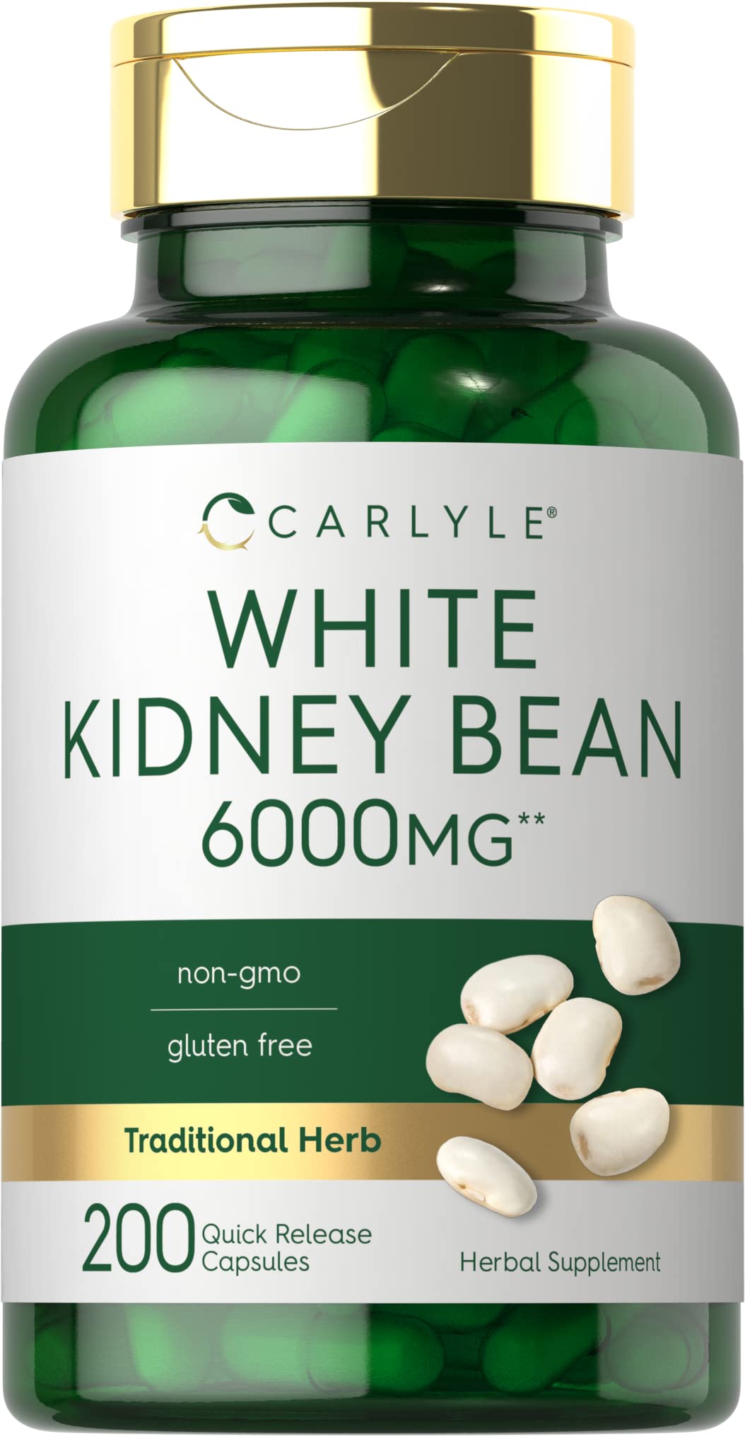 Carlyle White Kidney Bean bottle front shows premium quality for daily wellness.