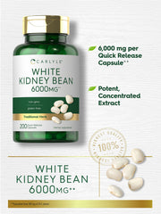 Carlyle White Kidney Bean capsules closeup emphasizes quick-release convenience.