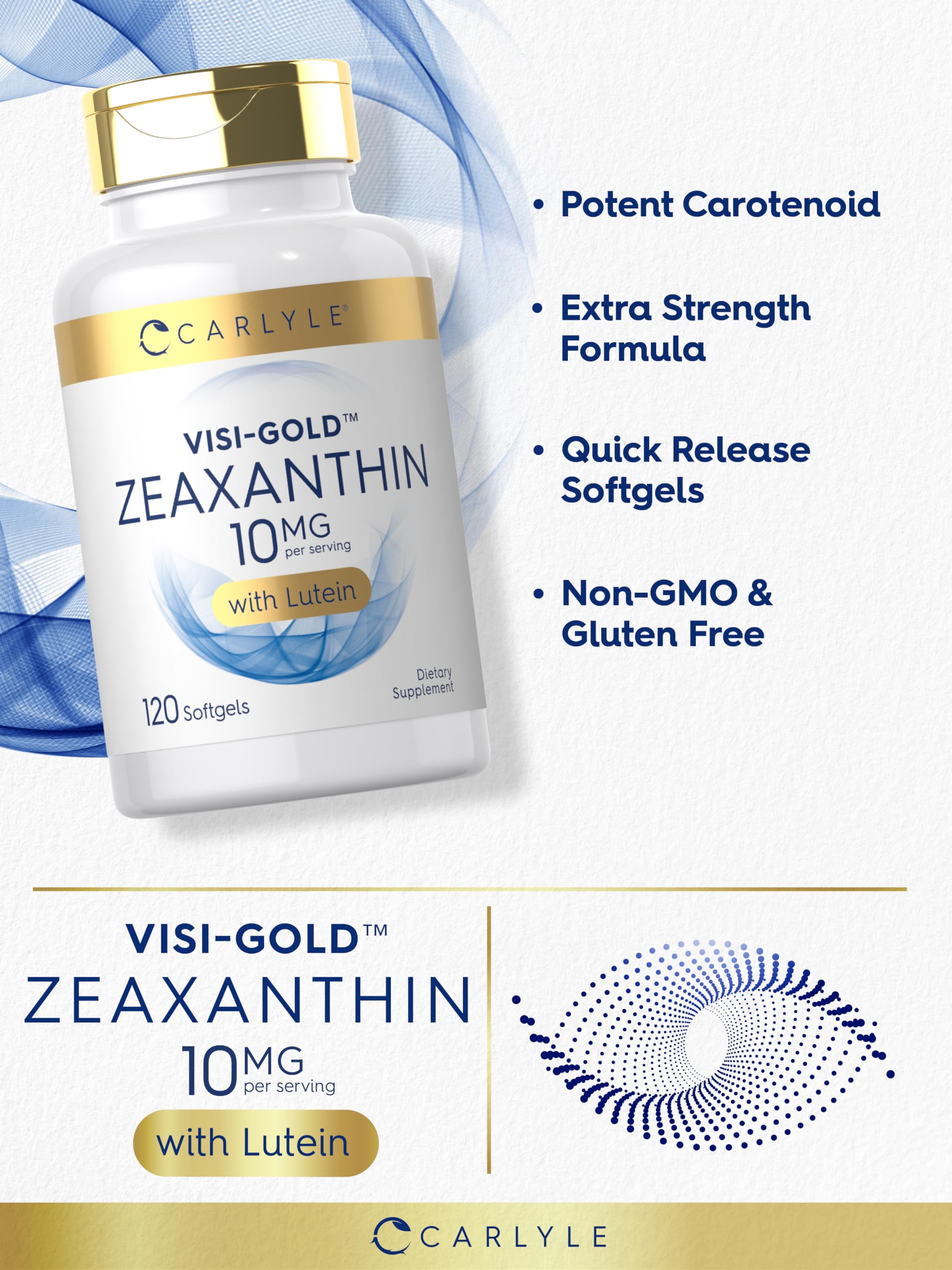 Carlyle Zeaxanthin 10mg softgels capsule inside view suggests quick release formula