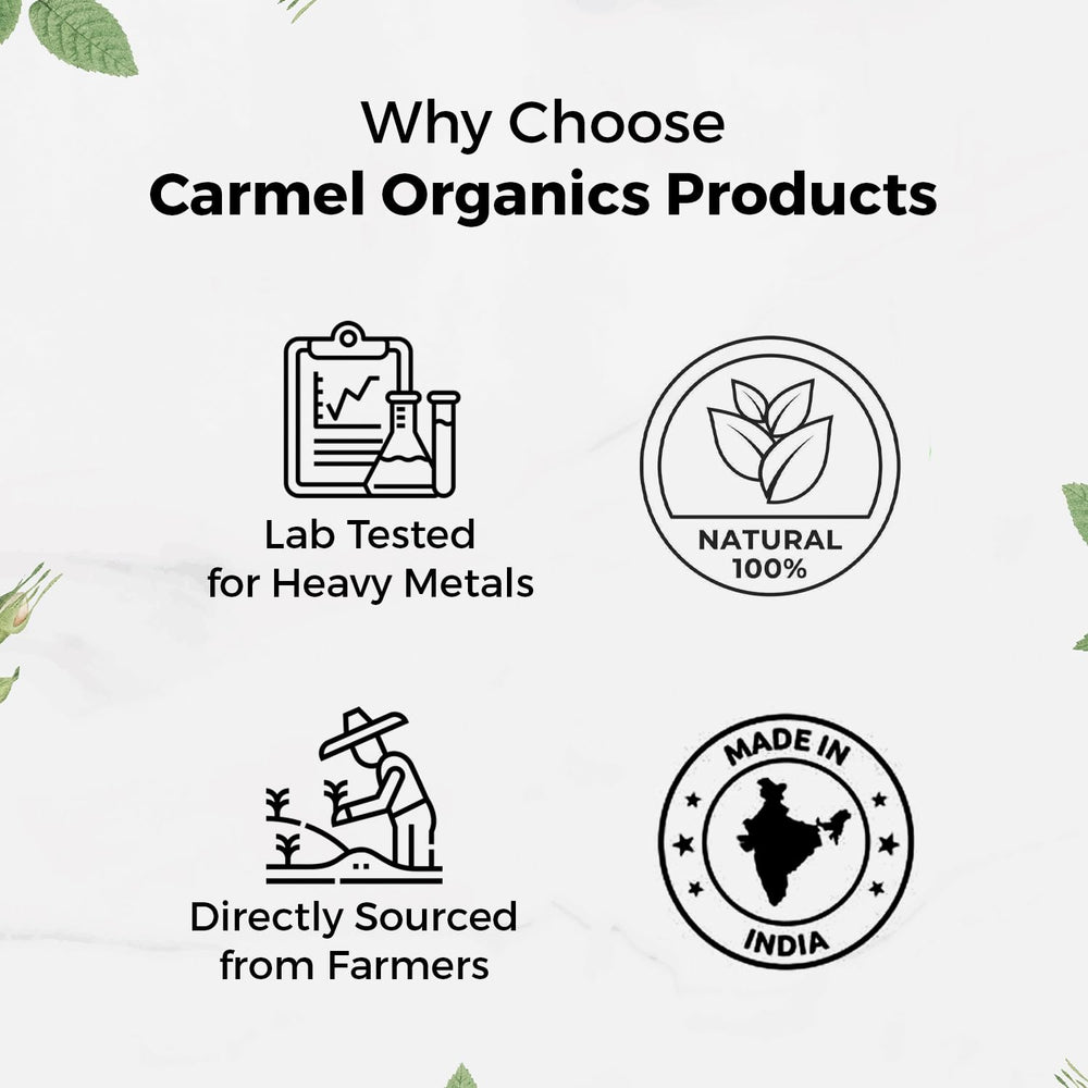 CARMEL ORGANICS Triphala powder measuring scoop for precise servings.