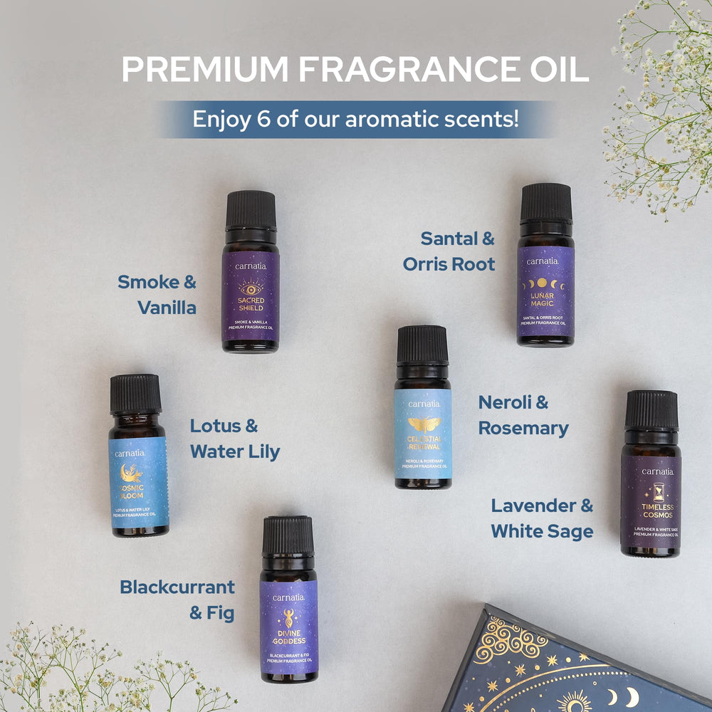 Carnatia Starry Spell pour bottle closeup reveals rich oil texture