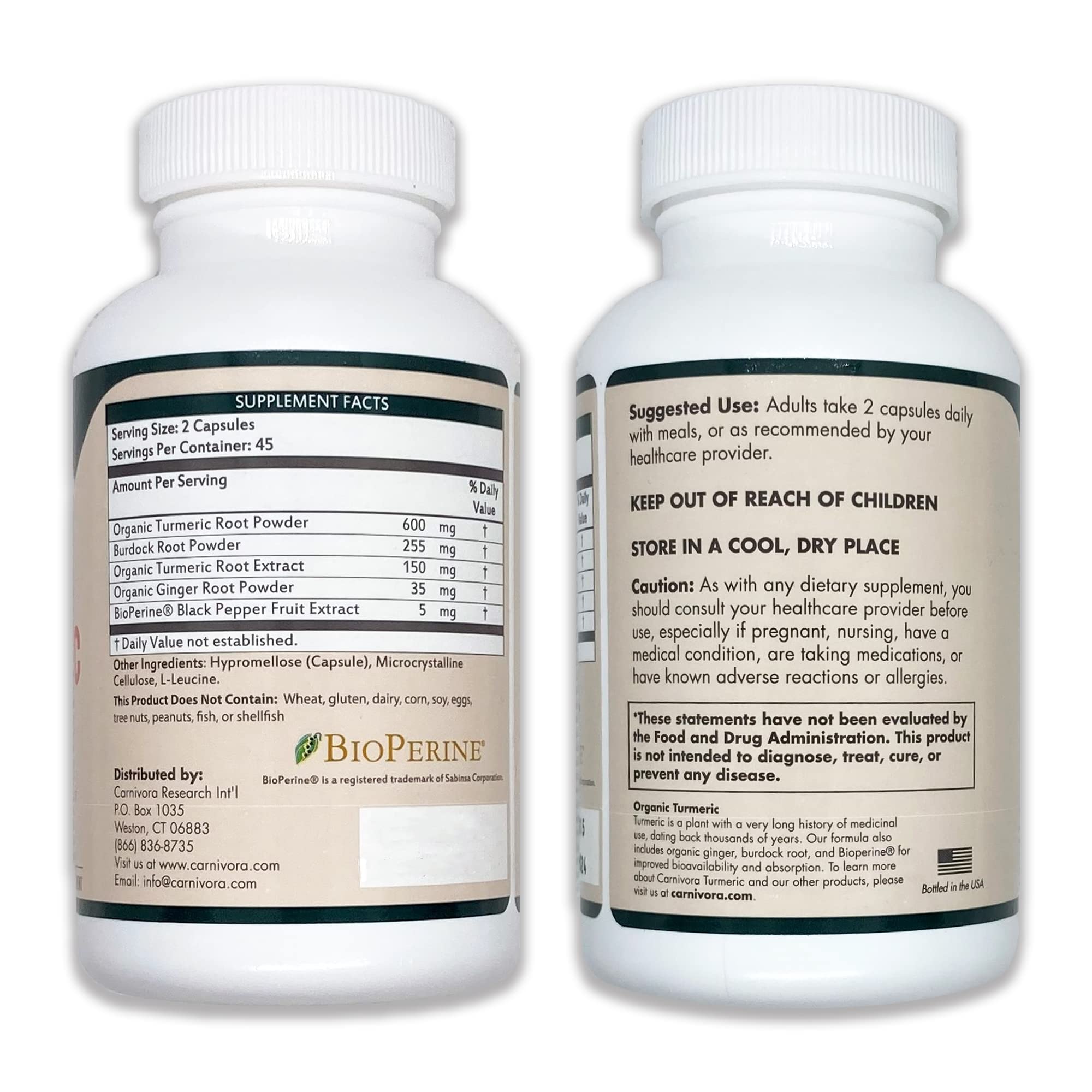 Carnivora Turmeric serving with a meal, illustrating easy daily use.