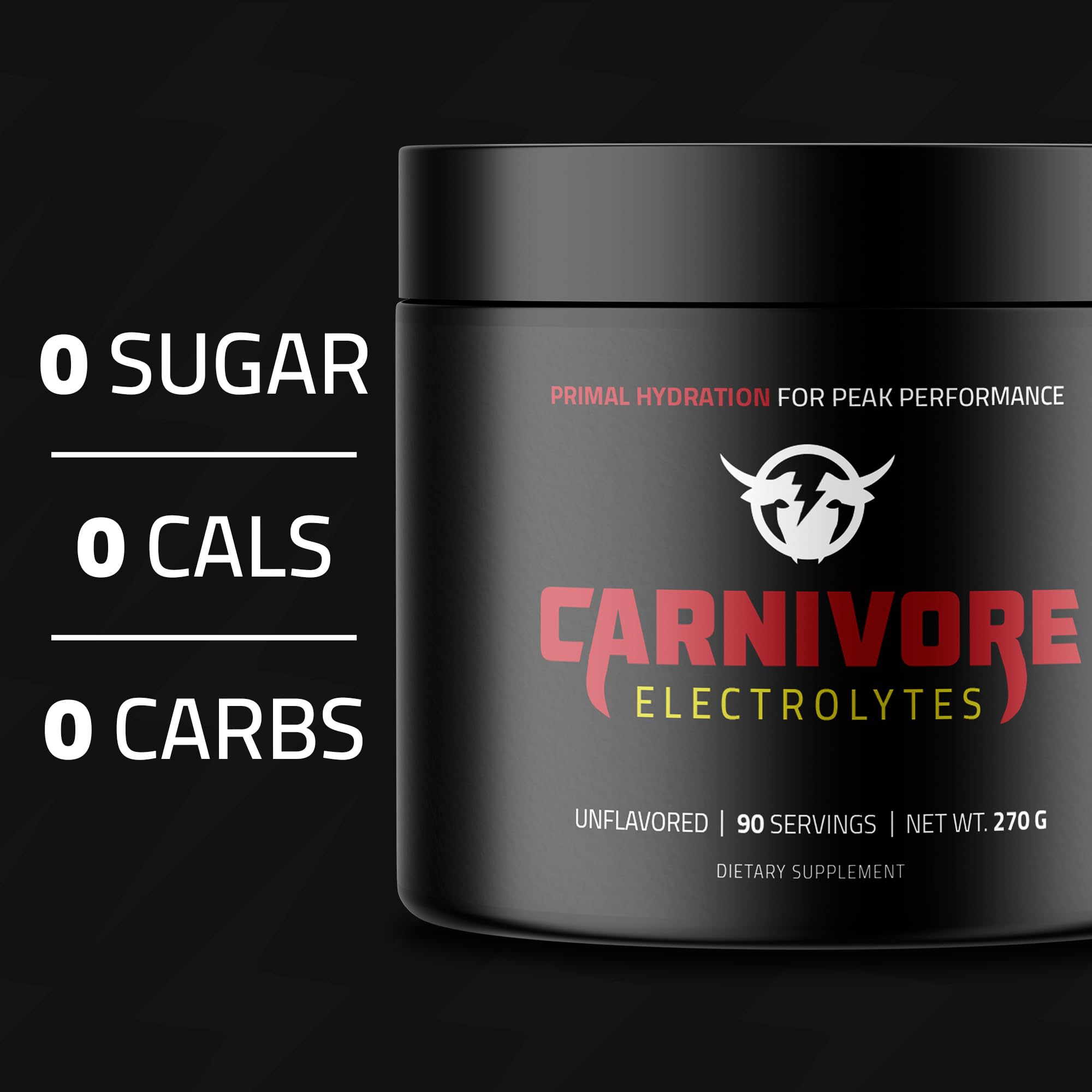 Carnivore Electrolytes powder dissolving in a glass for quick hydration