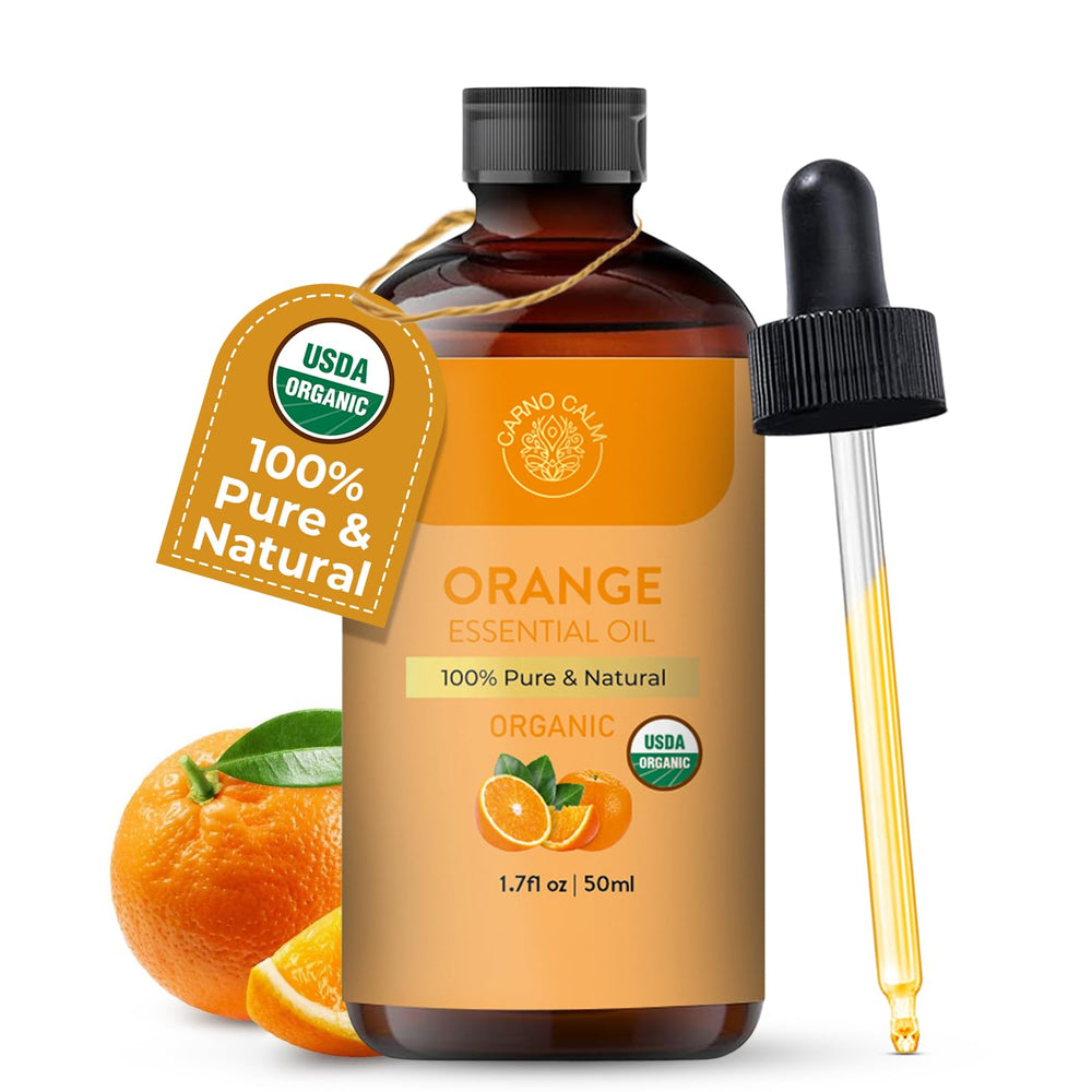 Carno Calm Sweet Orange Oil in a diffuser creating a bright, uplifting mood.