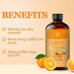 Carno Calm Sweet Orange Oil enhances skincare routines with a refreshing citrus aroma.