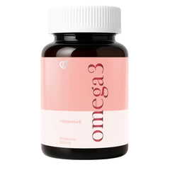 Caro FIT salmon omega-3 softgels bottle with potential heart health support.
