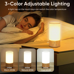 Caromolly lamp's 3 color temperatures let you switch from warm to cool.
