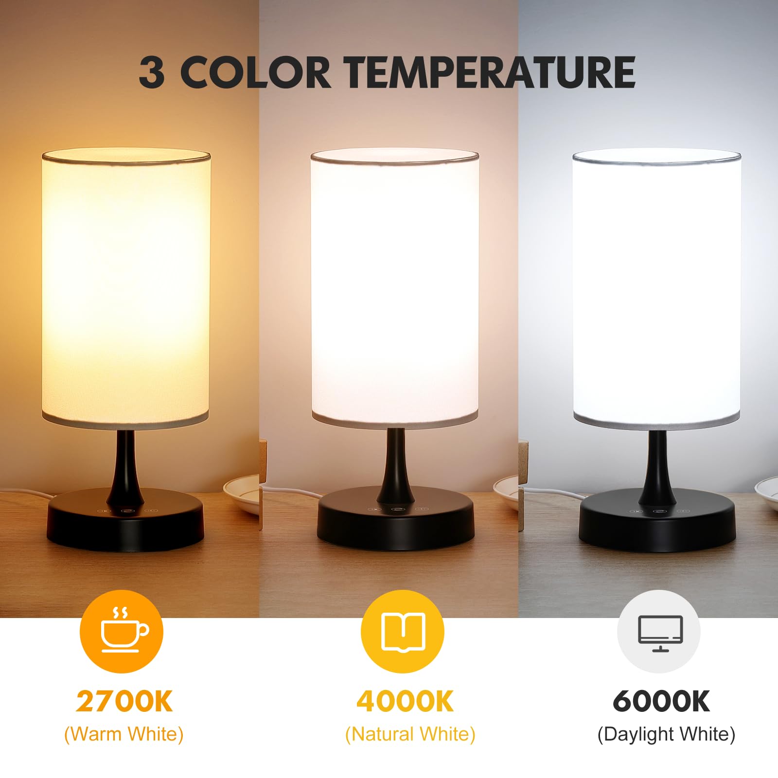 Caromolly lamp demonstrating 360-degree brightness to illuminate an entire room.