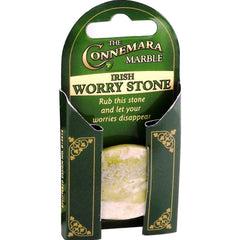 Carrolls Irish Gifts marble worry stone with thumb indentation for discreet anxiety relief.