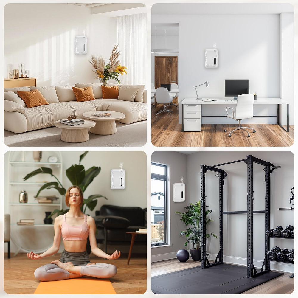 Carry360 diffuser covers large spaces up to 2300 sq ft with even mist.