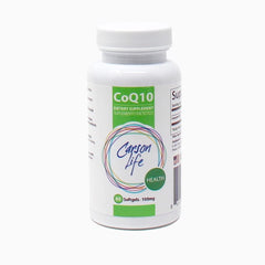Carson Life CoQ10 capsules closeup showing potential energy support and antioxidant benefits.