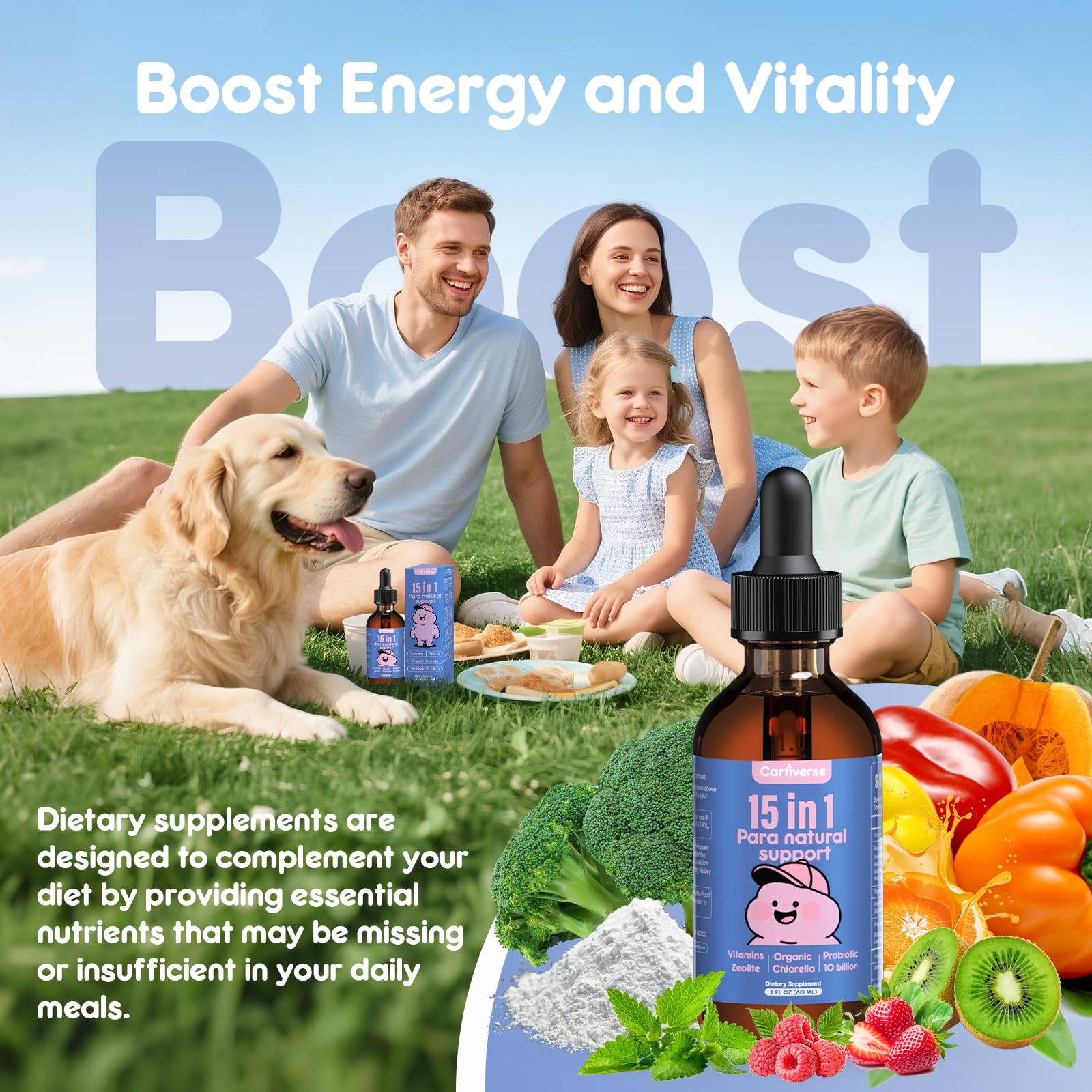 Cartiverse wormwood oregano black walnut blend with botanicals