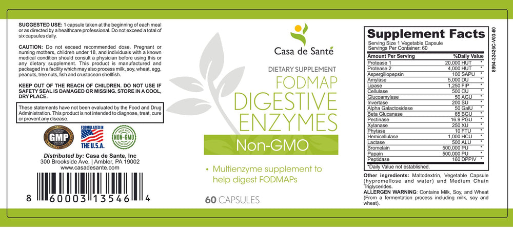 Casa de Sante capsules close-up for convenient daily digestive support.