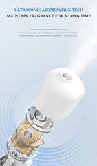 Compact 4ml cartridge delivering even fragrance across the car cabin.