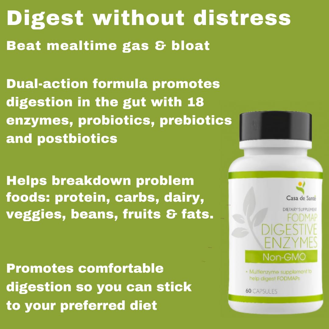 Casa de Sante Alpha-galactosidase enzyme detail aids legume digestion