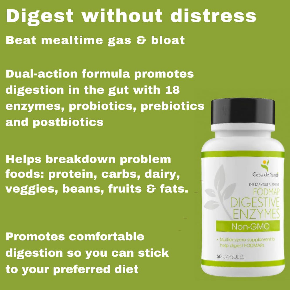Casa de Sante Alpha-galactosidase enzyme detail aids legume digestion
