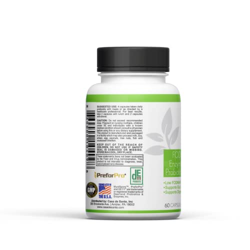 Casa de Sante Low FODMAP certification label signals IBS-friendly formulation