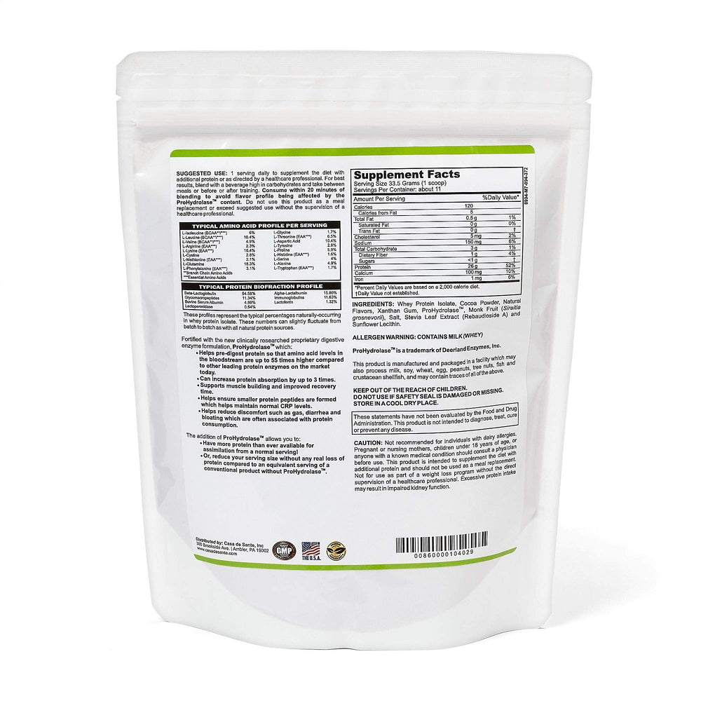 Casa de Sante Low FODMAP protein powder scoop for a high-protein, low-carb shake.