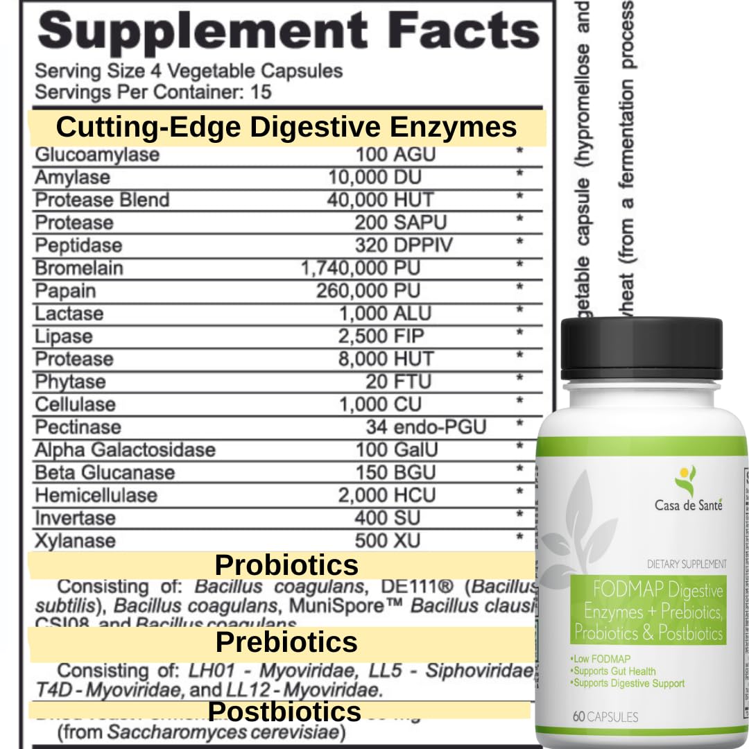 Casa de Sante Vegetarian capsules showcase vegan-friendly enzyme blend