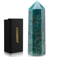 CASMON blue apatite obelisk tower for chakra balancing and meditation