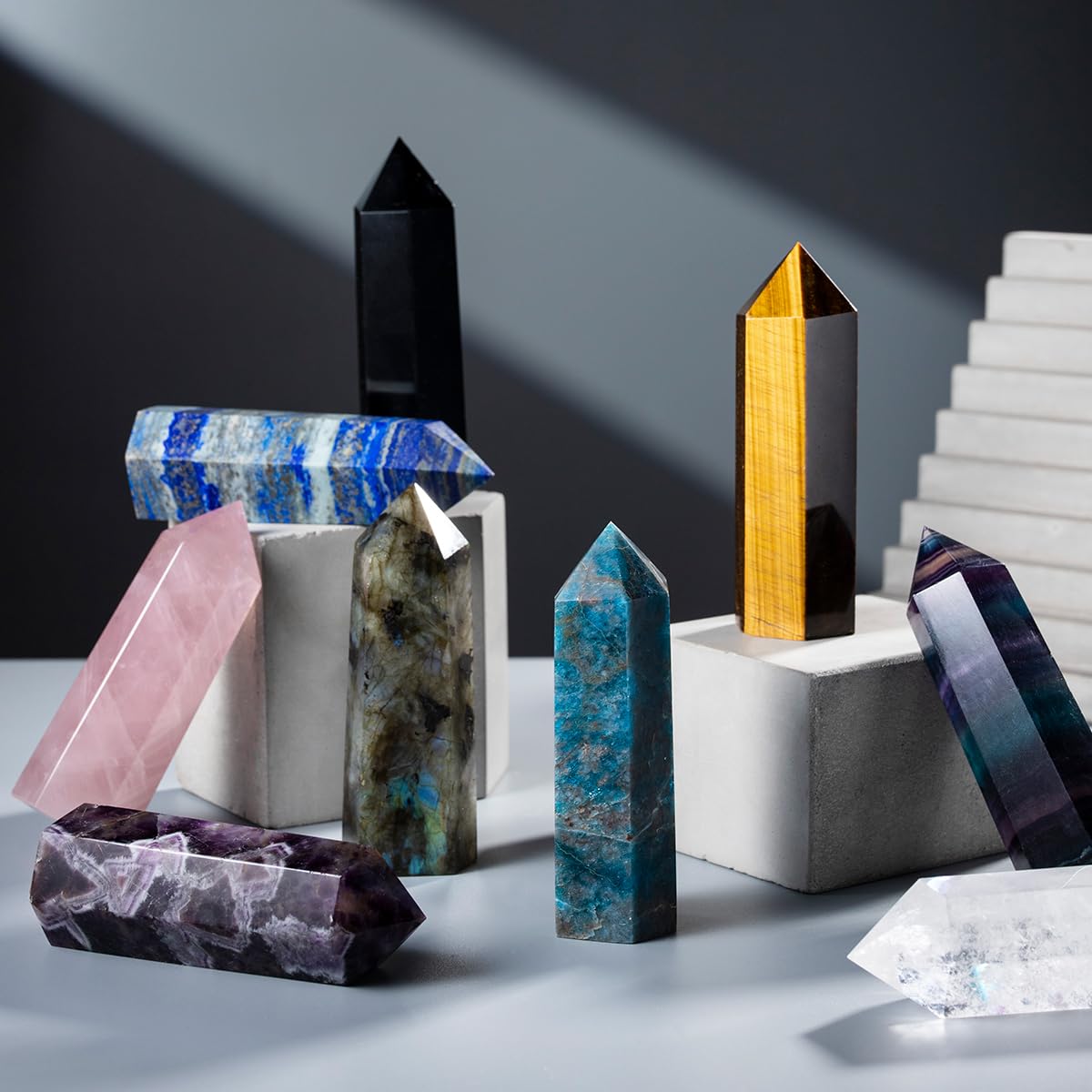 CASMON fluorite wand supports chakra-inspired meditation and balance rituals.