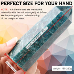 CASMON large healing crystal wand blue apatite for energy focus