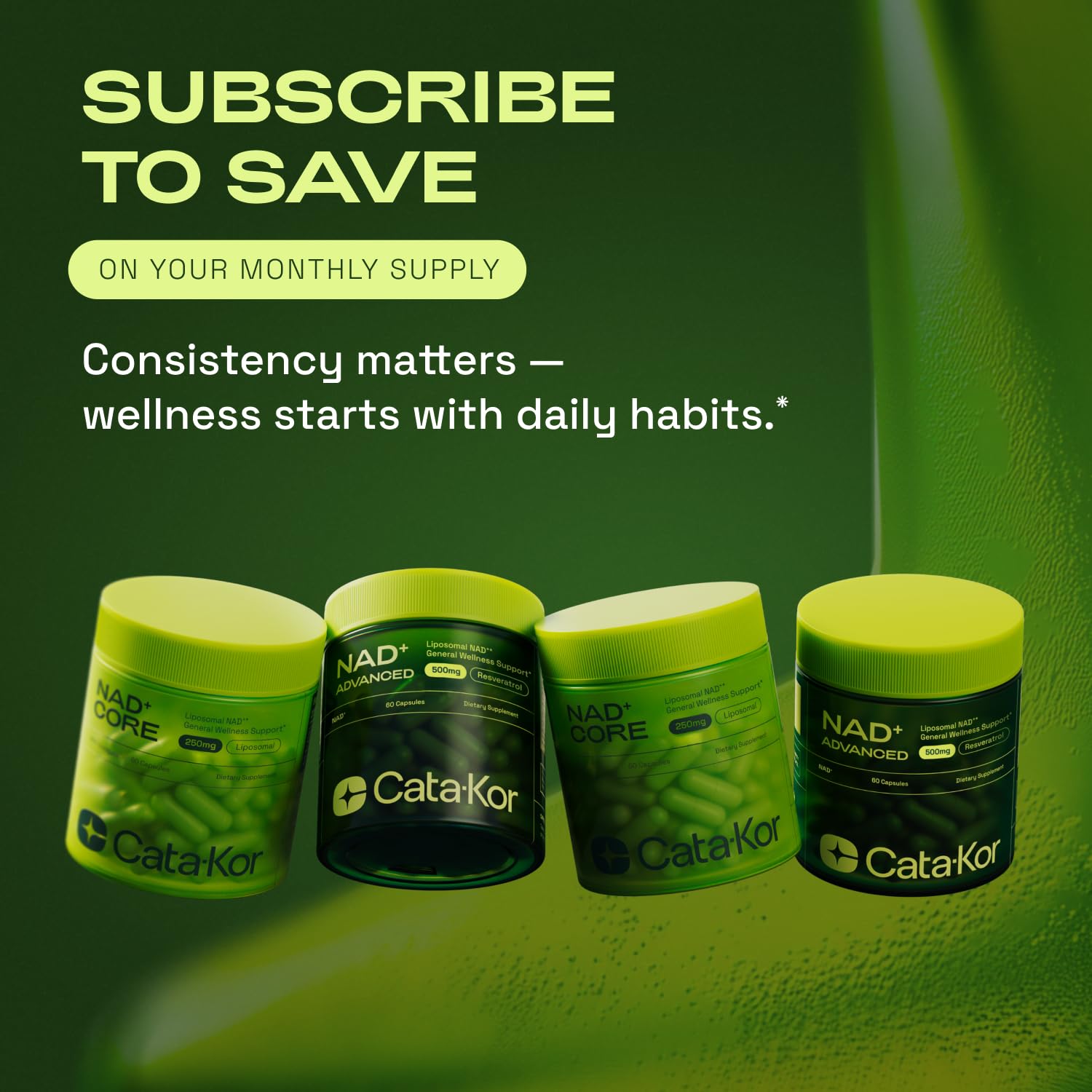 Cata-Kor NAD CORE quick-start guide for daily routine.