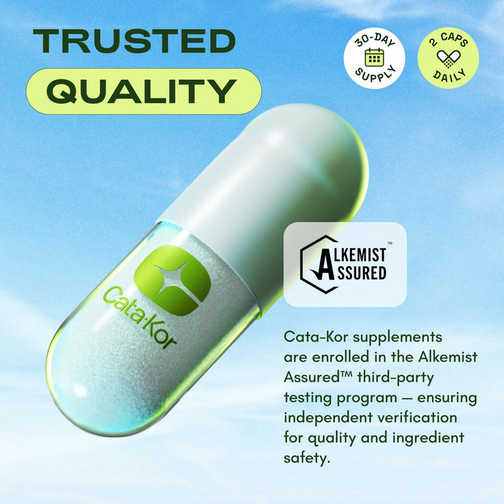 Cata-Kor NAD CORE globally sourced ingredients emphasize premium sourcing.