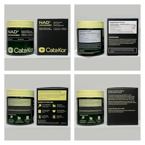 Cata-Kor NAD supplement on a desk, ready for daily routine.