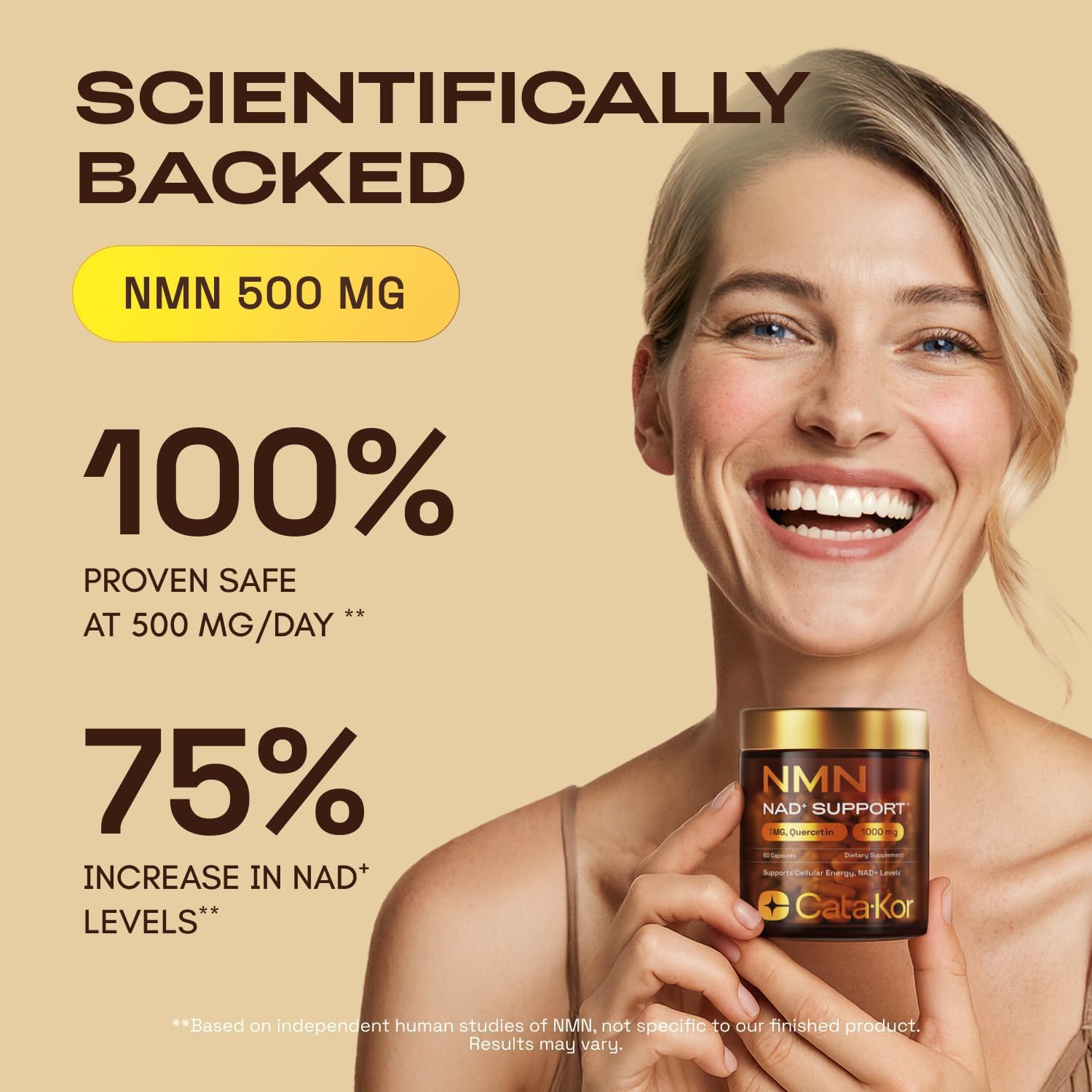 Cata-Kor NMN with quercetin and resveratrol.