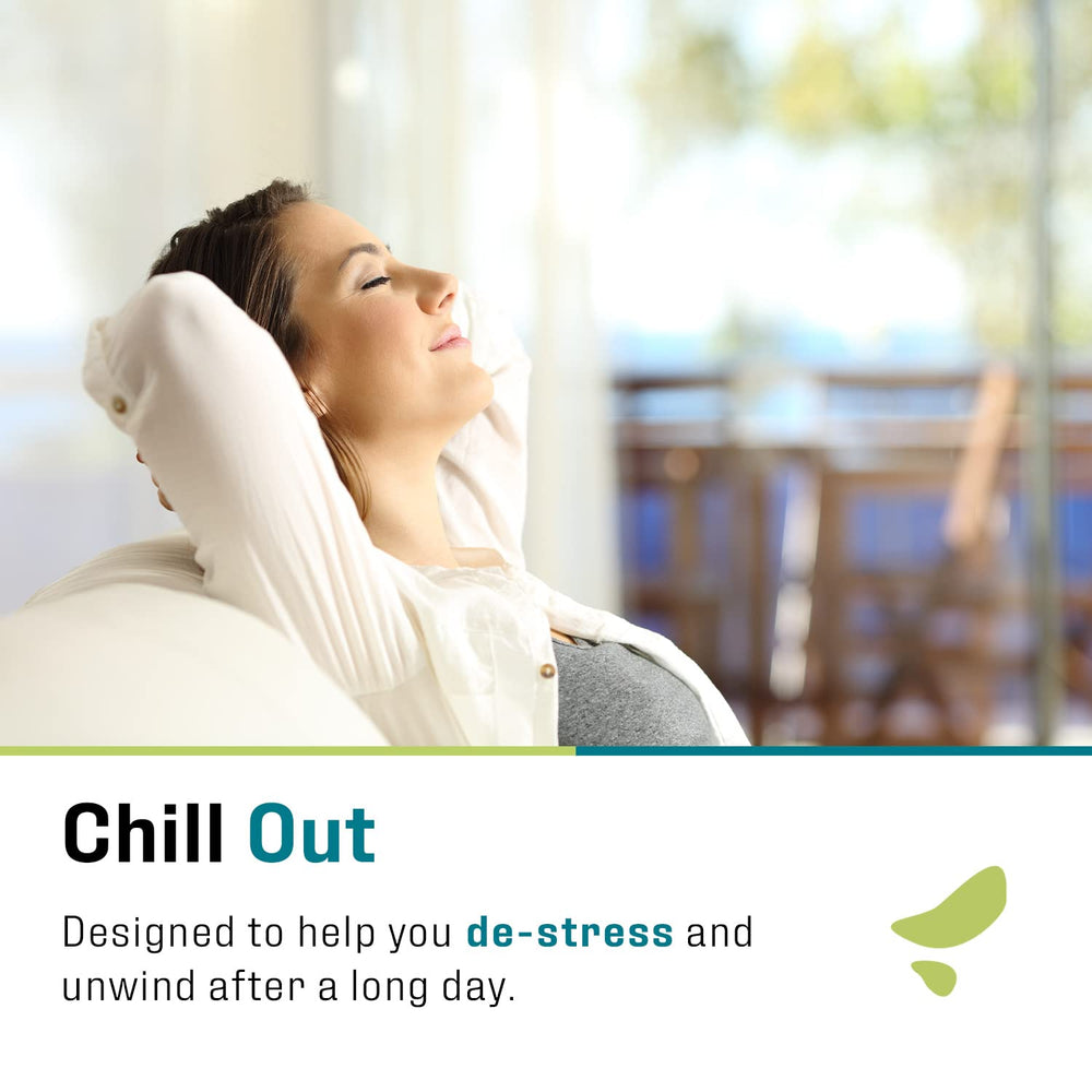 Catalina Naturals GABA 2300mg day-night dosage illustrates 24/7 relaxation versatility.