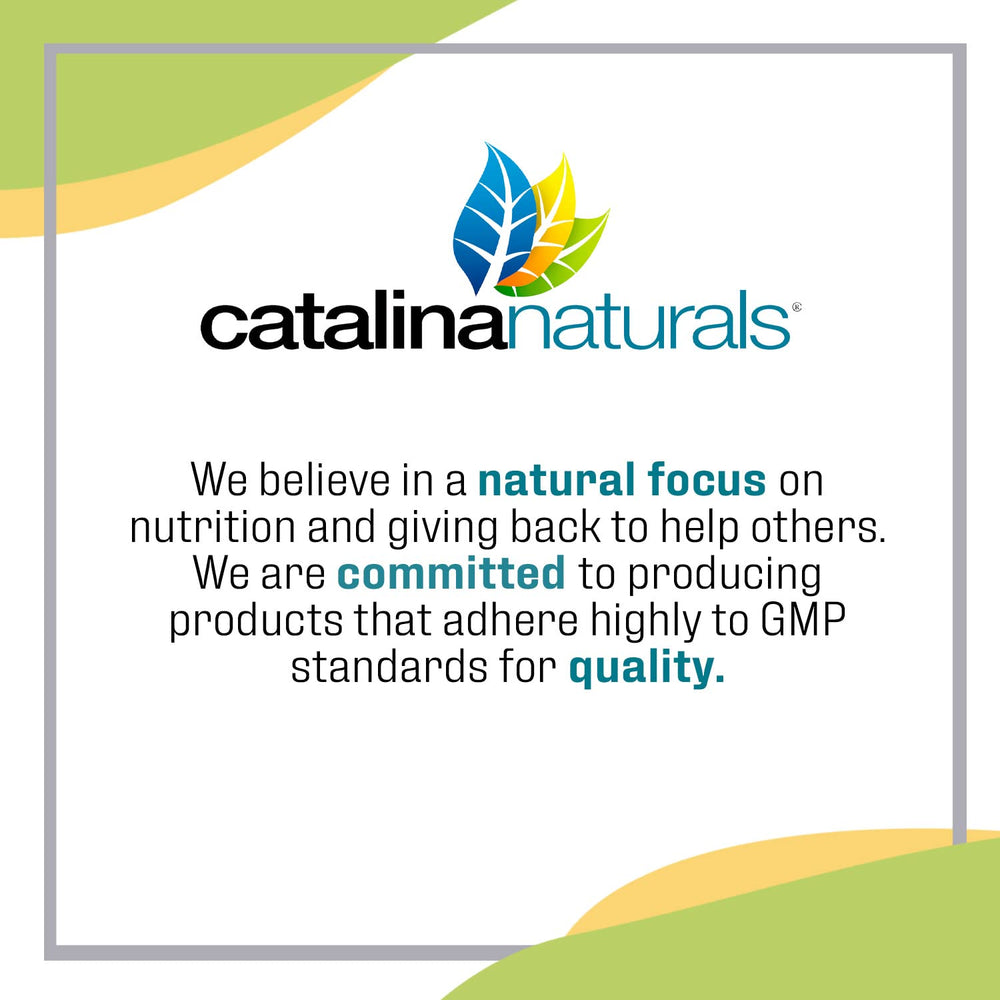 Catalina Naturals GABA 2300mg ingredients panel features magnesium, valerian, and L-Theanine synergy.