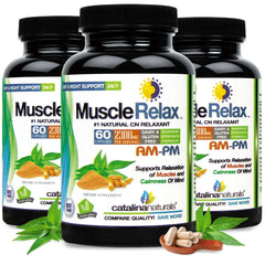 Hands dispensing Catalina Naturals Original Muscle Relax from the bottle for convenience.