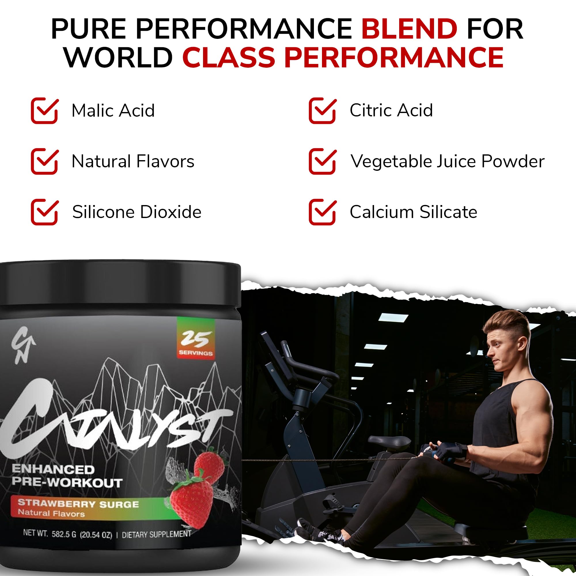 Catalyst Nutrition Pre Workout dissolves smoothly in water for clean flavor