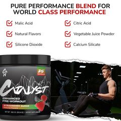 Catalyst Nutrition Pre Workout dissolves smoothly in water for clean flavor