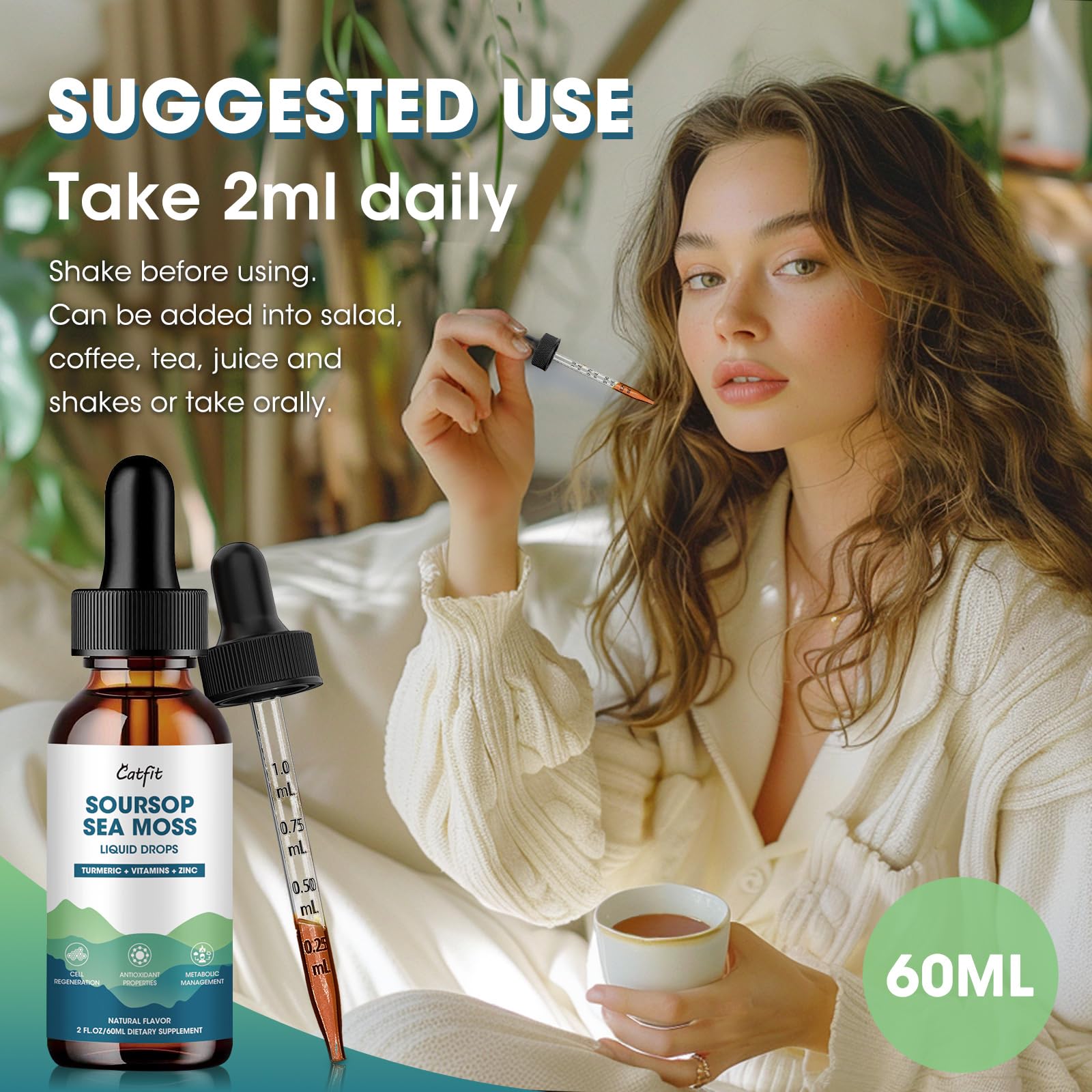 Catfit vegan sugar-free drops for clean daily supplementation