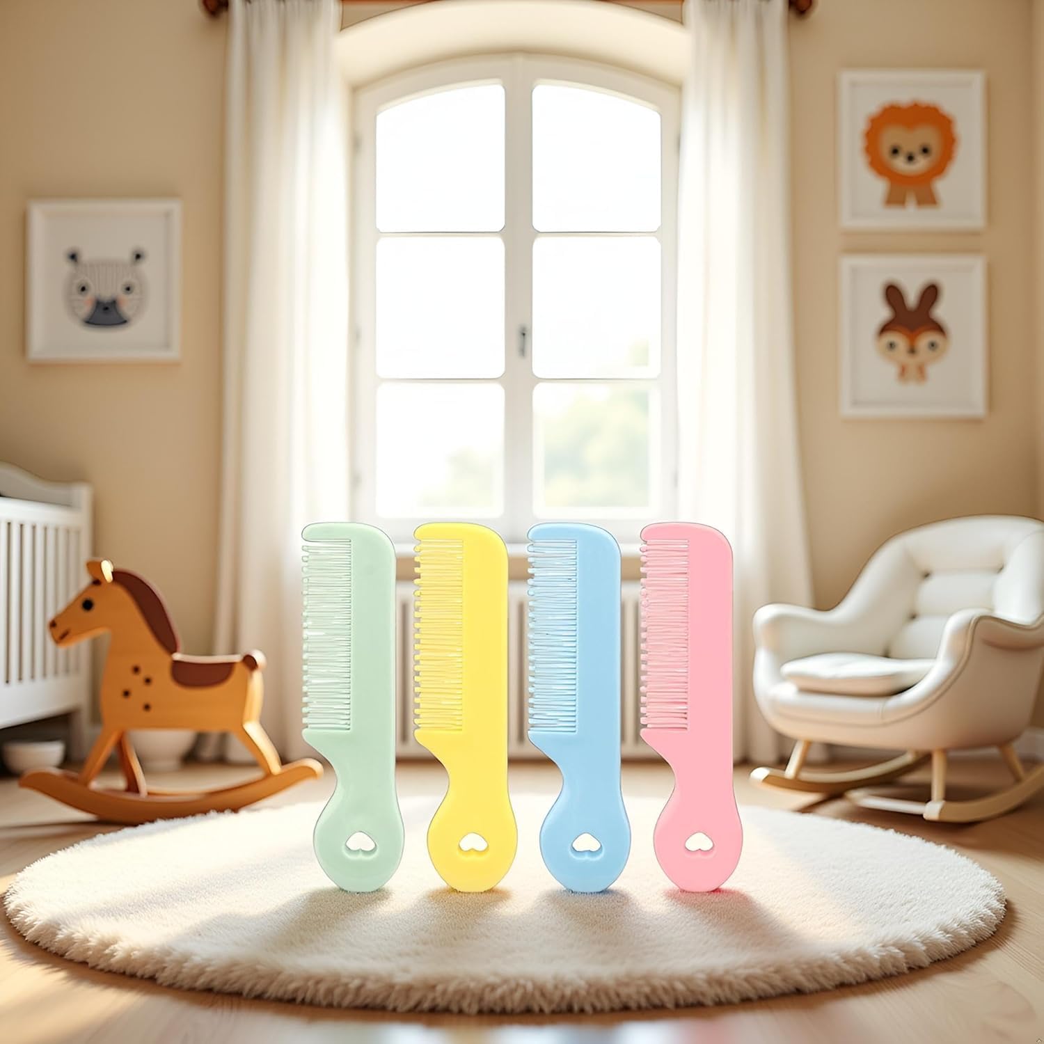 Cauaoa baby comb with colorful tips for daily grooming.