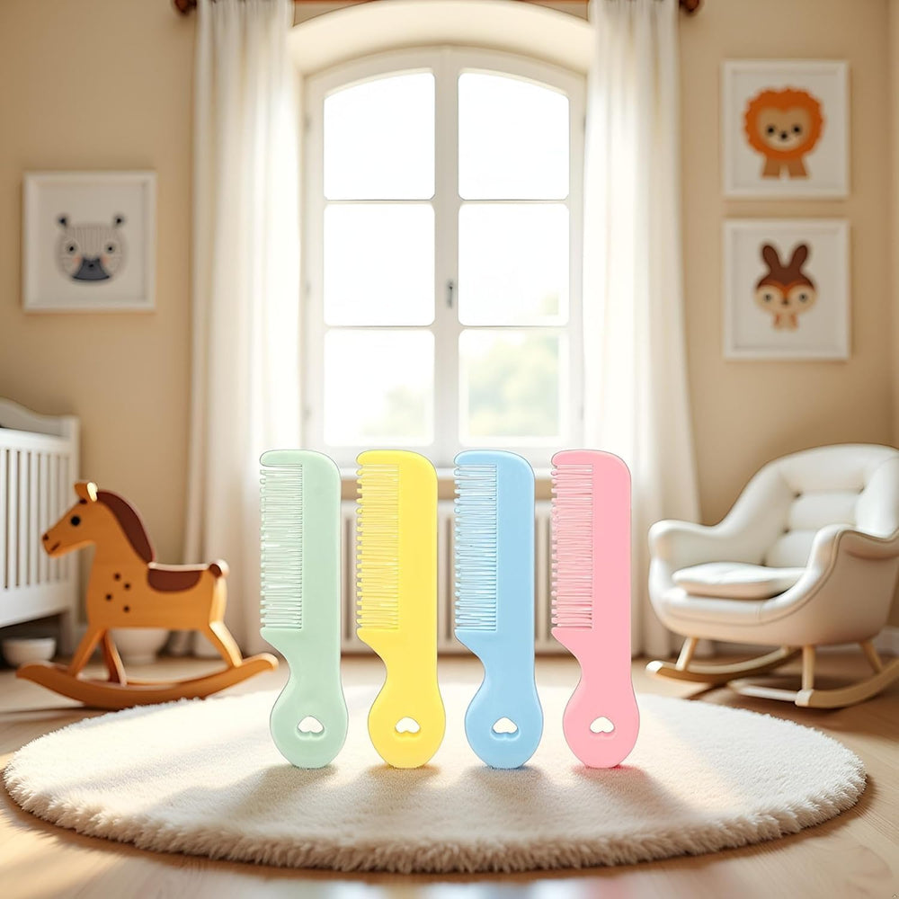 Cauaoa baby comb with colorful tips for daily grooming.