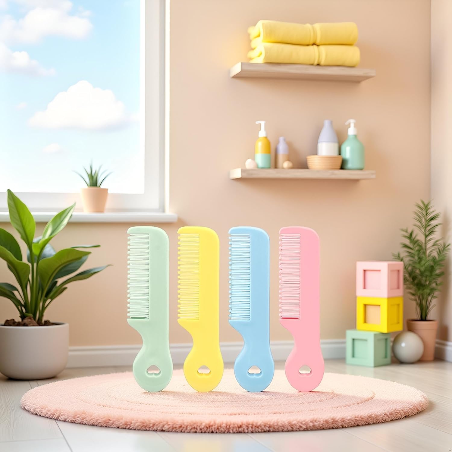 Cauaoa ergonomic handle baby comb offers precise control.