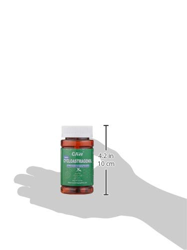 CAW Telomere Supplement branding with DNA-friendly cellular support visuals