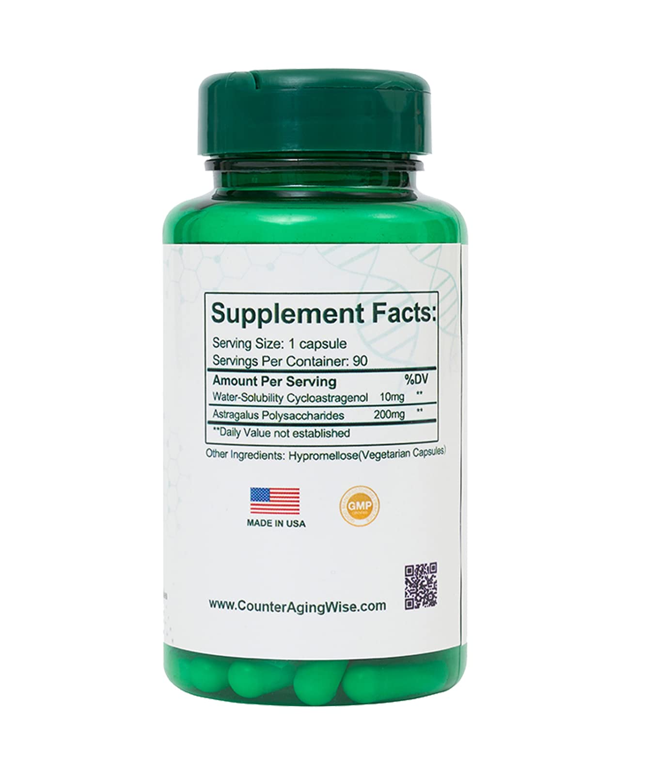 CAW enteric-coated capsules dissolve in intestines to protect active ingredients.