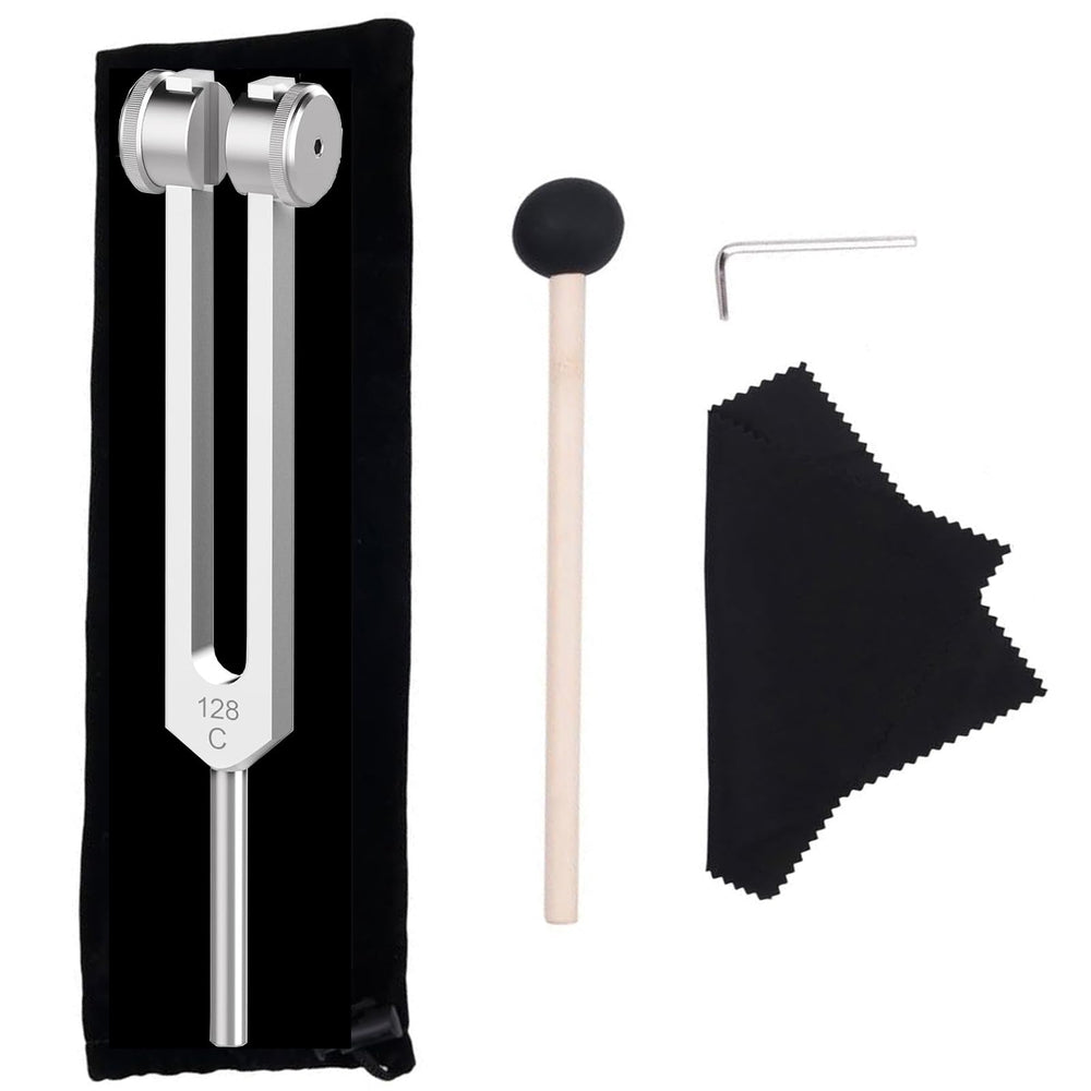 CBCJIEHUXL 128Hz tuning fork with mallet for precise sonic support at home