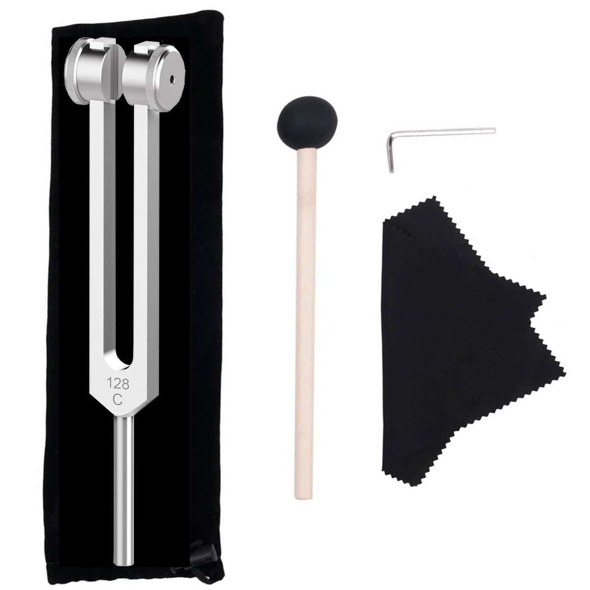 CBCJIEHUXL 128Hz tuning fork with mallet for precise sonic support at home