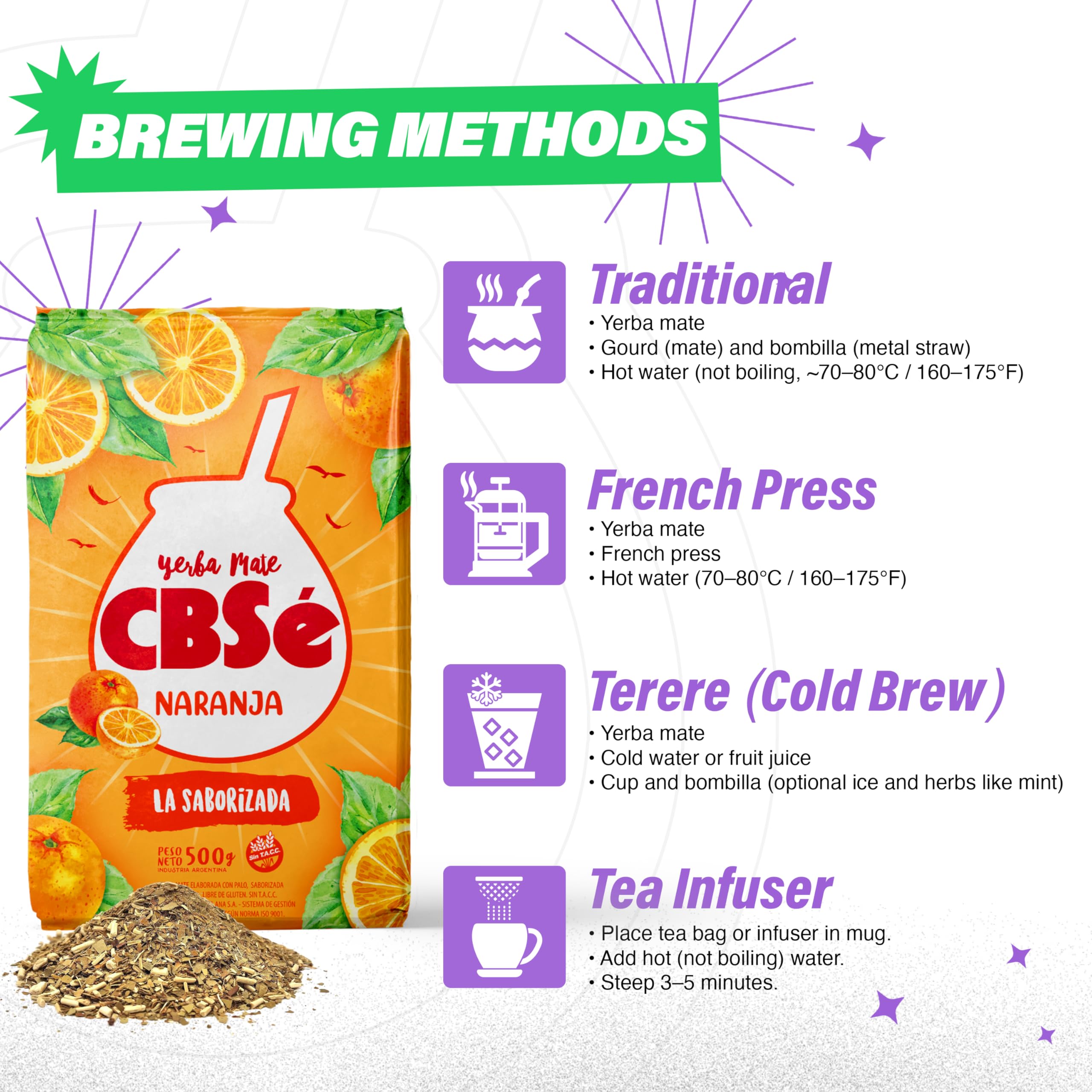 CBSé Orange Flavor loose-leaf tea in a cup enhancing focus