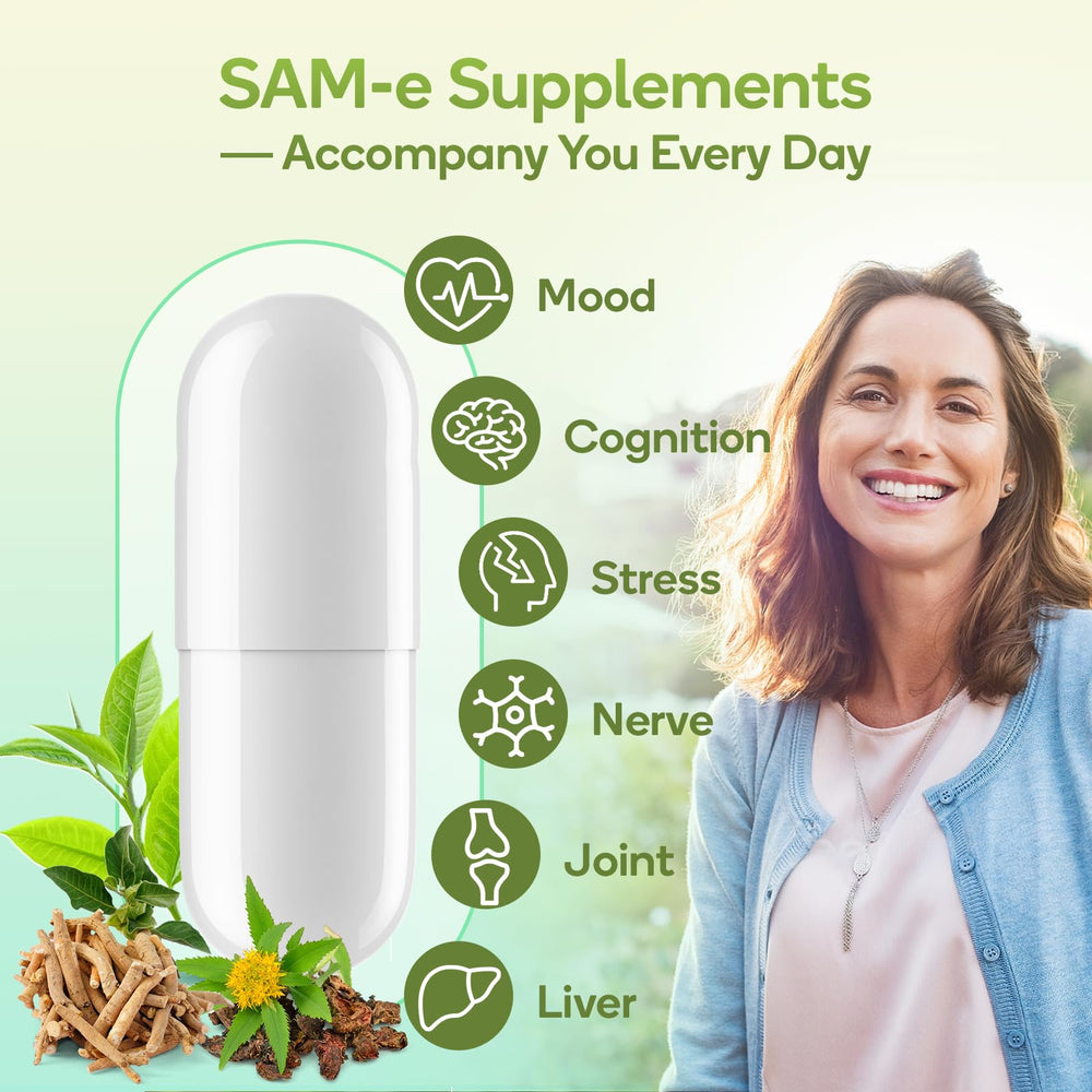 C Calthorvitana SAM-e bottle with water, easy daily ritual