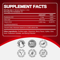 CCL Supplements Vitamin B12 Sublingual Spray Application enables fast sublingual uptake.