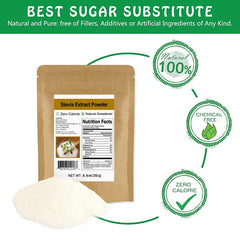 CCnature Pure Stevia Powder dissolves quickly in hot water for calorie-free sweetness