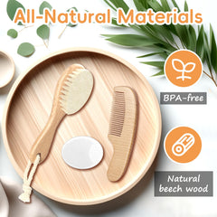 Ceavmlsr wooden comb with rounded edges for gentle detangling.