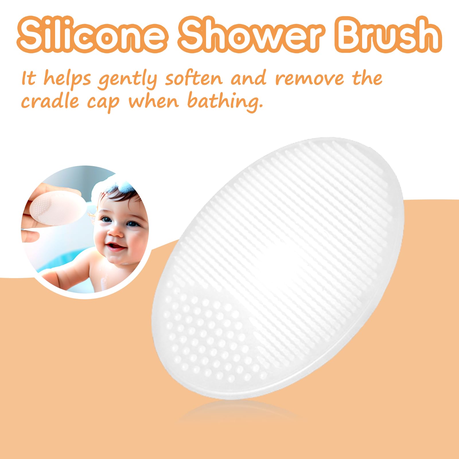 Ceavmlsr silicone brush helps with cradle cap during bath time.